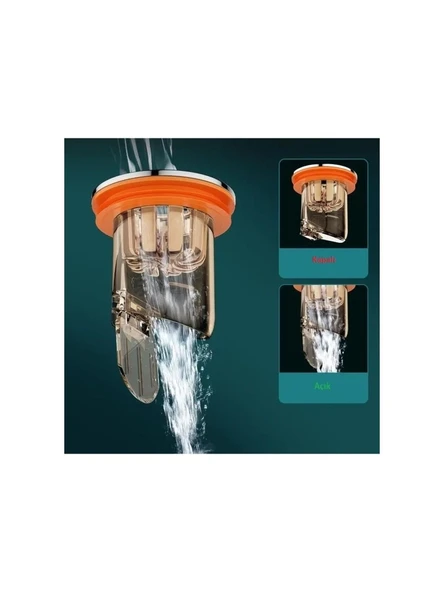 Mutfak Lavabo Süzgeci Çek Valfli Lavabo Koku Önleyici Gider Böcek Geçirmez Evye Tahliye Süzgeci