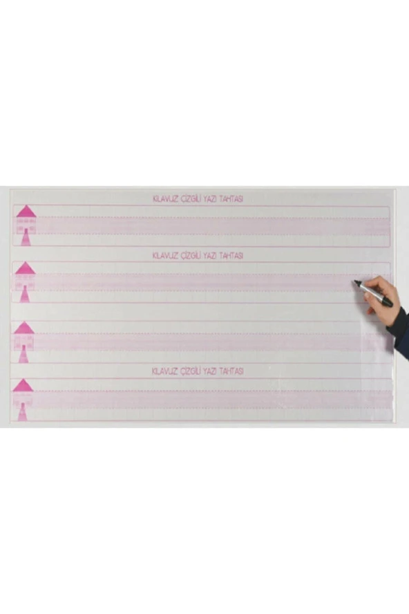 Panda Klavuz Çizgili Evli Manyetik Tahta 56 x 100 cm