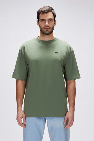 Bad Bear Damon Yeşil Erkek Oversize Tişört - 4