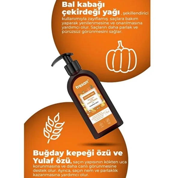 Tresan Bal Kabağı Çekirdeği Onarıcı Sülfatsız Saç Bakım Kremi 300ml - 4
