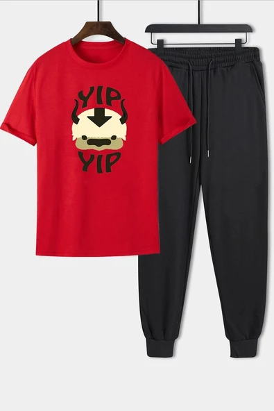 Unisex Avatar Appa Baskılı 2'li Eşofman Takımı