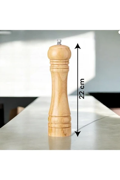 Ceviz Ahşap Manuel Tuzluk Karabiberlik Değirmeni Ceviz 21 Cm 1 Adet - 4