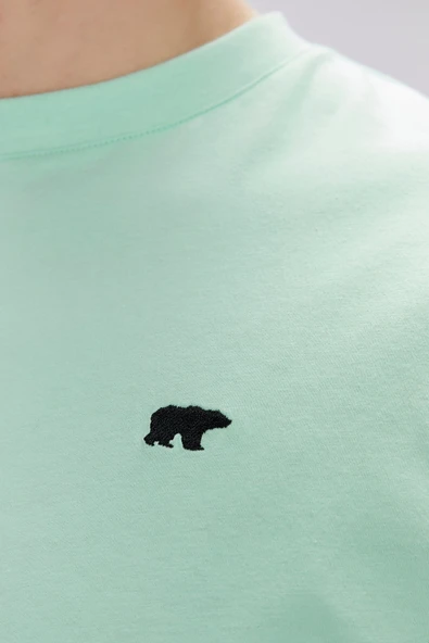 Bad Bear Damon Su Yeşili Erkek Oversize Tişört - Resim 3