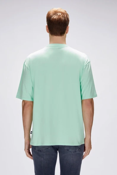 Bad Bear Damon Su Yeşili Erkek Oversize Tişört - Resim 5
