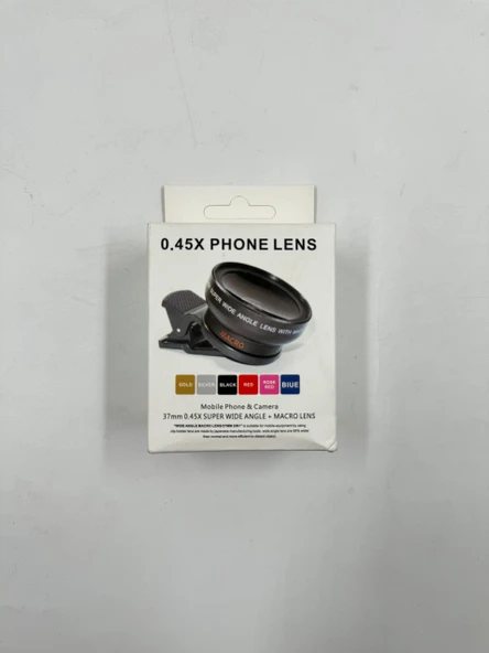 0,45X Süper Geniş Açı Lens, 15X Makro Lens-2in1 Nail Lash Studıo Çekım Lens - 2