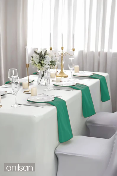 2’li %100 Pamuk Kumaş Peçete Yeşil 50x50 Cm Mutfak Bezi Sofra Sunum Servis Peçetesi - 3