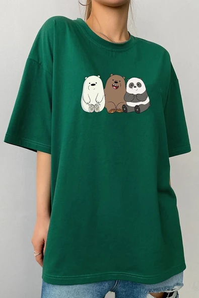 Unisex Kafadar Ayılar Tasarım Tshirt - 7