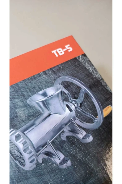 Tb-5 Manuel Et Kıyma Makinesi No:22 Katı Alüminyum (60-70 KG SAATE) - Resim 3