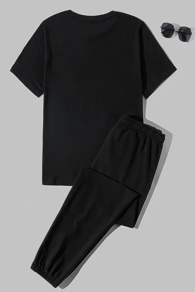 Unisex Uzay Baskılı 2'li Eşofman Takımı - Resim 2