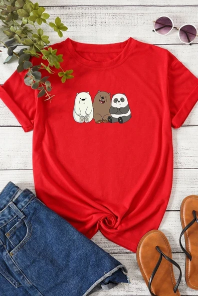 Unisex Kafadar Ayılar Tasarım Tshirt - 11