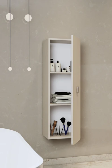 BALNEOM Selvi 120 Cm %100 Mdf Banyo Boy Dolabı