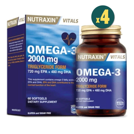 Nutraxin Omega-3 2000 mg 60 Kapsül 4 Adet
