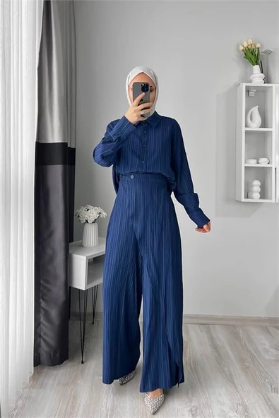 Dipmoda kadın tunik pantolon ikili tesettür takım NMS052 - 4