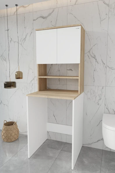 BALNEOM Çamaşır Makinesi Dolabı Beyaz - 2