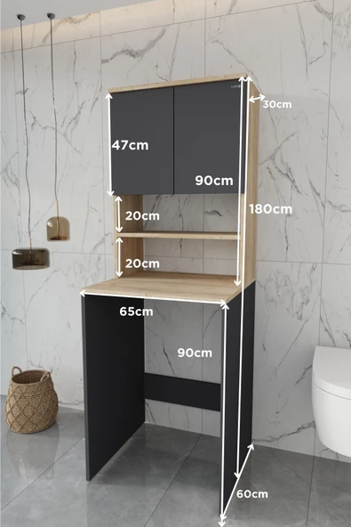 BALNEOM ÇAMAŞIR MAKİNESİ DOLABI LEFKAS - 3