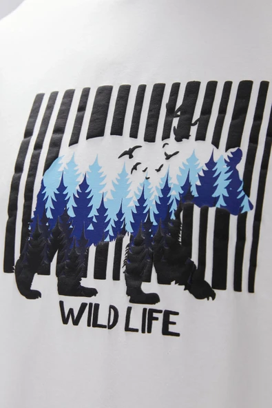 Bad Bear Reid Beyaz Erkek Oversize Tişört - Resim 4