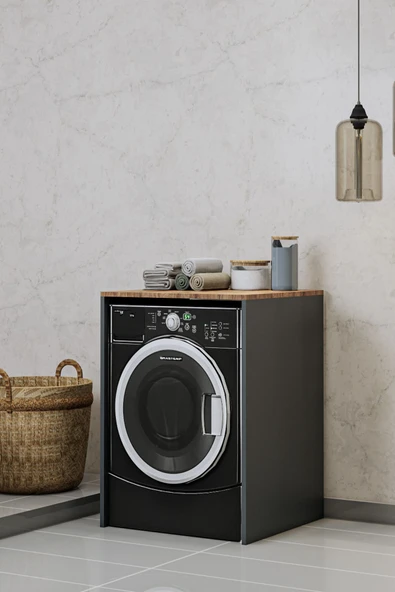 BALNEOM Çamaşır Makinesi Dolabı Demonte Antrasit Bn 1 Cm_ant.amlf