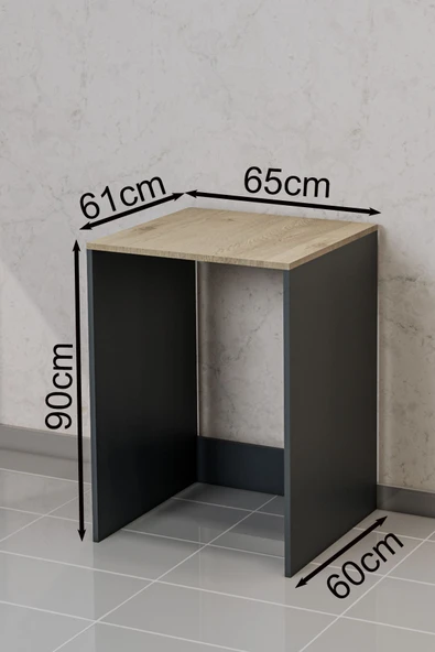 BALNEOM Çamaşır Makinesi Dolabı Antrasit Demonte Bn 2 Cm_ant.lfks - 2