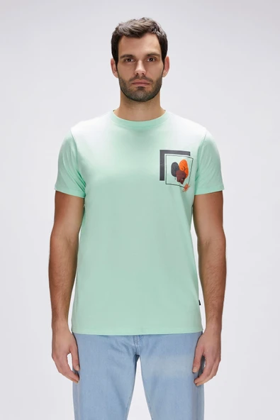 Bad Bear Bain Su Yeşil Erkek Baskılı Tişört ürün görseli 1