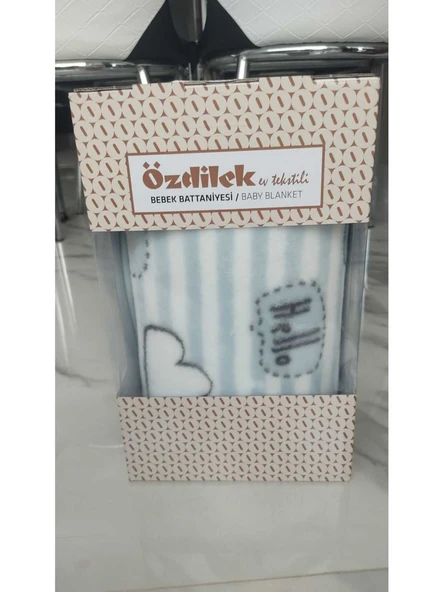 Özdilek Bebek Battaniyesi Hello Rabbit Mavi 1798 - 2