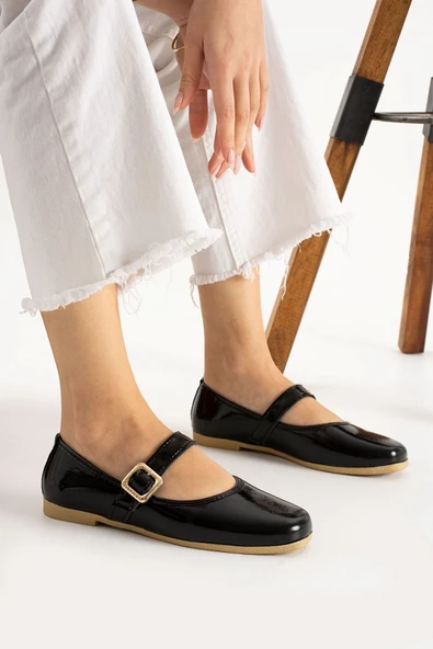 Albishoes Kadın Babet Rahat Hafif Ses Yapmaz Tokalı Anatomik Günlük Babet Ev Ofis Dış Mekan Ayakkabı - 2