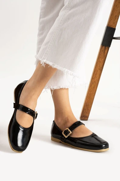 Albishoes Kadın Babet Rahat Hafif Ses Yapmaz Tokalı Anatomik Günlük Babet Ev Ofis Dış Mekan Ayakkabı - 3