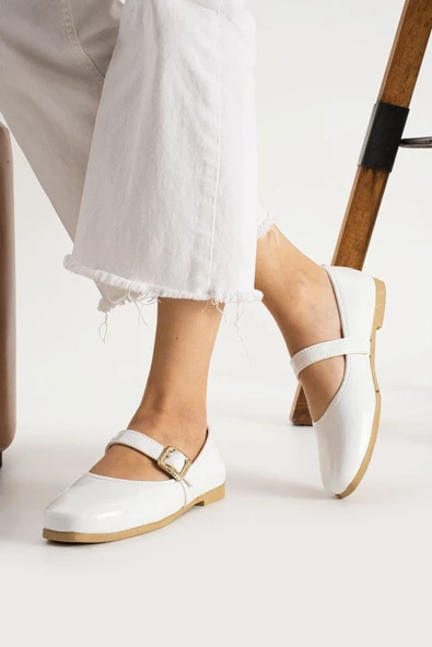 Albishoes Kadın Babet Rahat Hafif Ses Yapmaz Tokalı Anatomik Günlük Babet Ev Ofis Dış Mekan Ayakkabı - 3