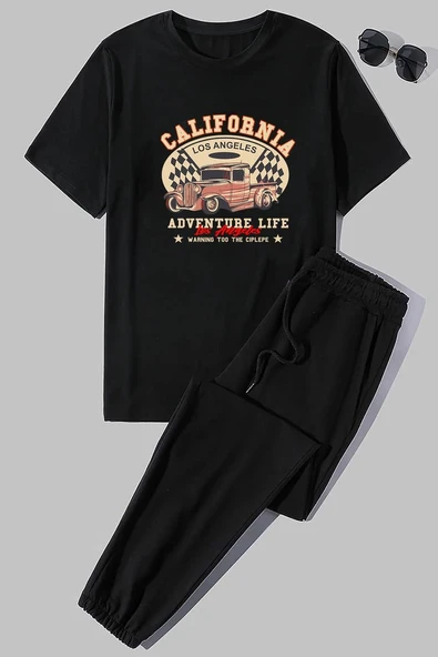 Unisex California Baskılı 2'li Eşofman Takımı ürün görseli 1