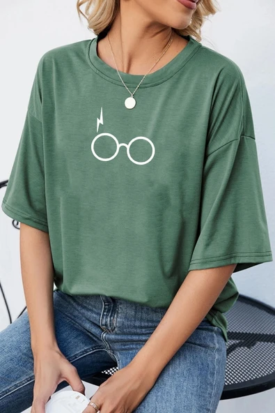 Unisex Potter Baskılı T-shirt