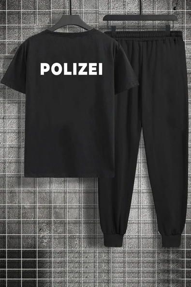 Unisex Polizei Baskılı 2'li Eşofman Takımı - Resim 2