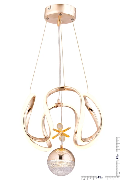 NAPOLİ TEK TOP GOLD AVİZE ürün görseli