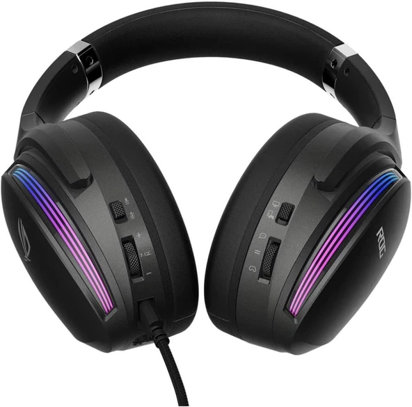 Asus ROG Fusion II 500 RGB 7.1 Type-C Kablolu Kulak Üstü Oyuncu Kulaklığı - Teşhir - 4