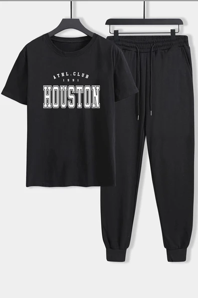 Unisex Houston Baskılı 2'li Eşofman Takımı