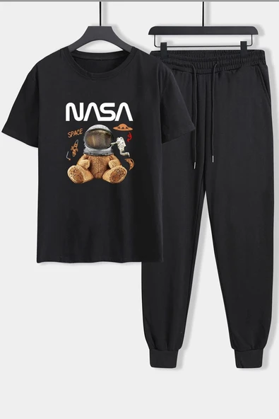 Unisex Nasabear Baskılı 2'li Eşofman Takımı