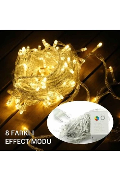 Dekoratif Animasyonlu 100 Ledli 10 Metre Gün Işığı