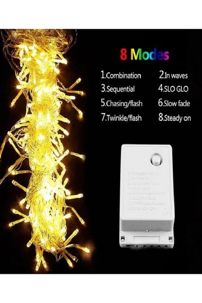 Dekoratif Animasyonlu 100 Ledli 10 Metre Gün Işığı - 3