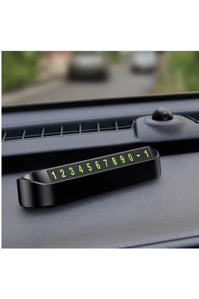 Fosforlu Acılır Kapanabilir Numaratör Ön Torpido Üstü Telefon Numarası Göstergesi Araba - 4