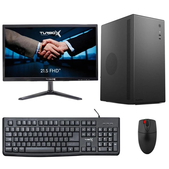 Turbox Tx5925 i5 9400 16GB DDR4 Ram 512GB SSD 21.5 inç FHD Monitör Masaüstü Ofis Hazır Sistem
