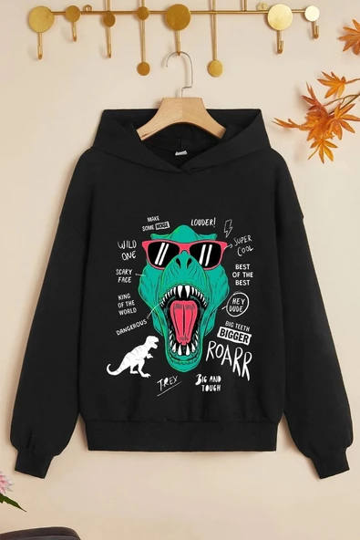 Çocuk T - Rex Baskılı Sweatshirt ürün görseli 1