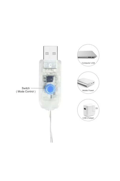 5 Metre Renkli Usb Kumandalı Animasyonlu Peri Led Dekor Işık,Dekoratif ,Ev Süsleme - 4