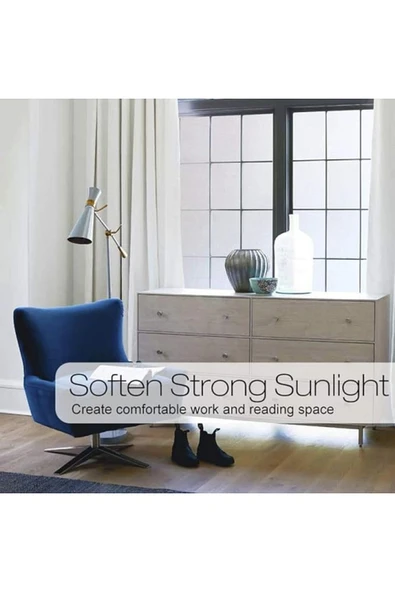 UV Engelleyici Buzlu Cam Filmi 5 m x 60 cm İç Mekan Konforu - 5