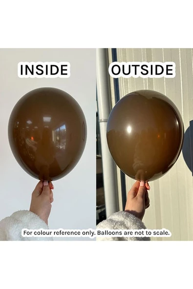 Gemar 15 Adet Balon Metalik Kahverengi - 5