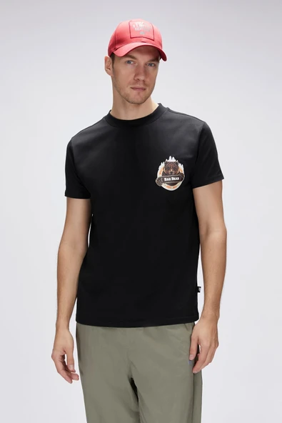 Bad Bear Flint Siyah Erkek Baskılı Tişört - Resim 4