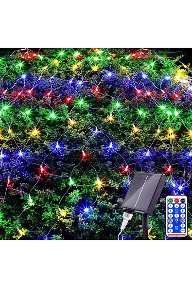 2x2 Metre 8 Animasyon Modlu Ağ Perde Led Fişli Eklenebilir Modlu File Yılbaşı Süsleme - 2