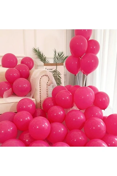 Gemar 15 Adet Balon Metalik Pembe Renk - 2