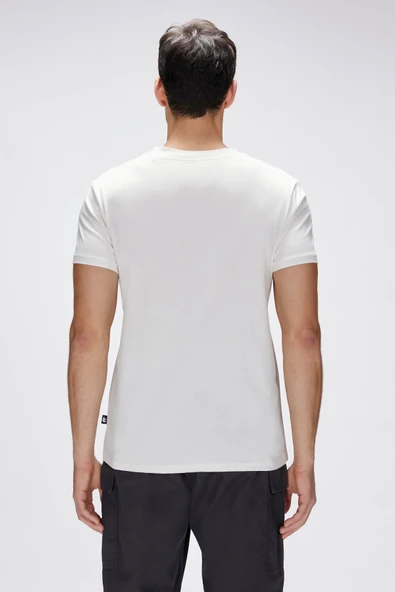 Bad Bear Flint Beyaz Erkek Baskılı Tişört - Resim 5