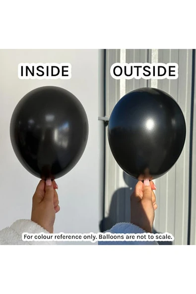 Gemar 15 Adet Balon Metalik Siyah Renk - 4