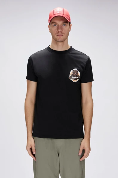 Bad Bear Flint Siyah Erkek Baskılı Tişört - Resim 2