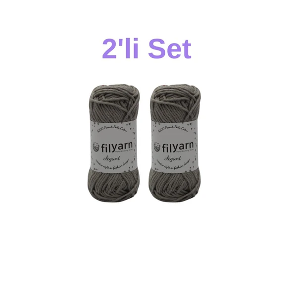 Baby Cotton El Örgü İpi 25 gr Oeko-Tex Sertifika Pamuk İpi, Bebek Yelek ve Punch İpi 2'li Set - 12