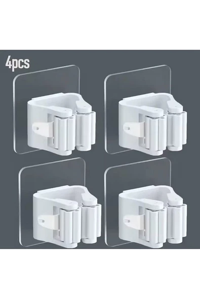 Duvara Monte Mop Ve Paspas Tutucu 4 Adet - 3